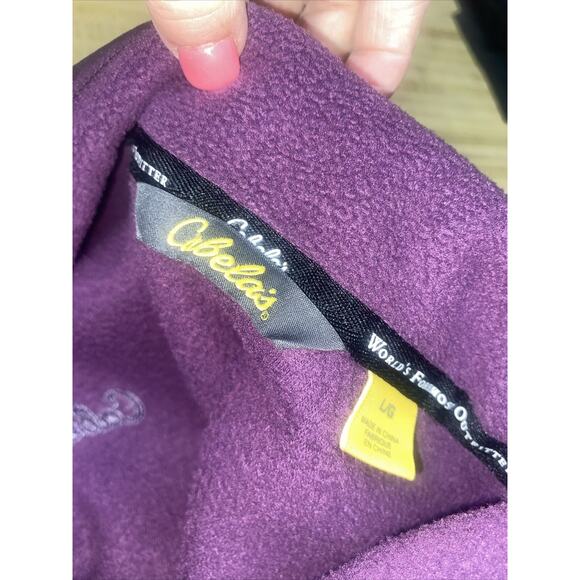 CABELA'S Jacket Women's Outerwear Full Zip Fleece Jacket Purple Sz Large - Picture 7 of 7